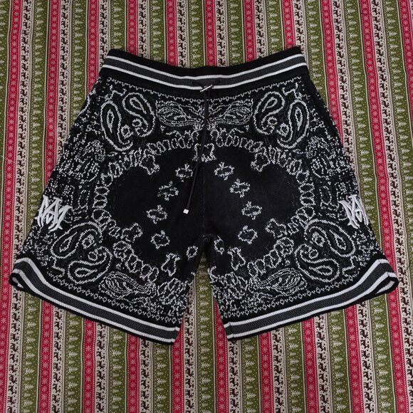 AMIRI Black Knit Shorts - Picture 1 of 8